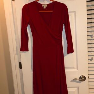 Cranberry Red Midi Dress